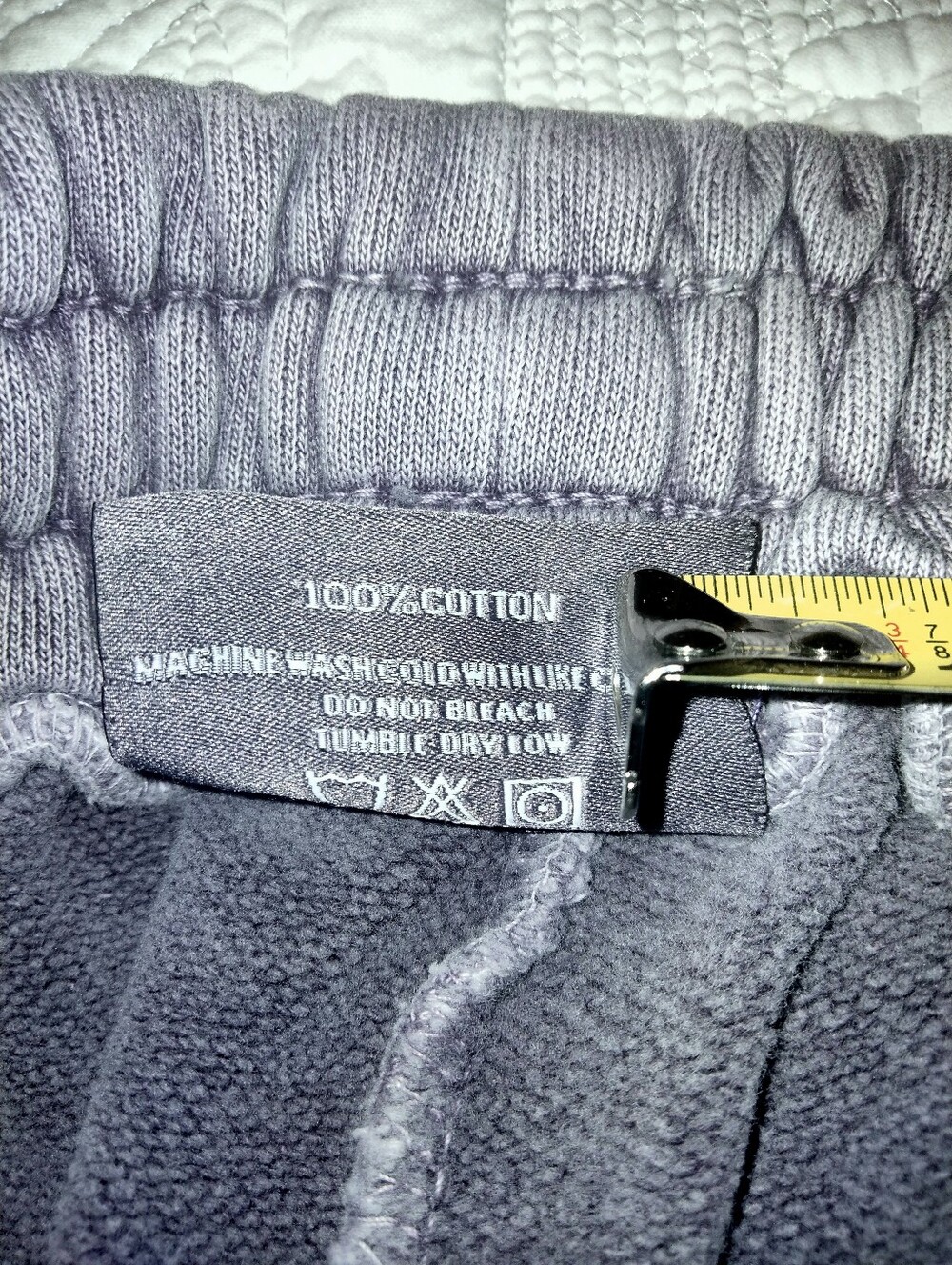 Men's Purple  Drawstring Pants with Side Script - Picture 6 of 9